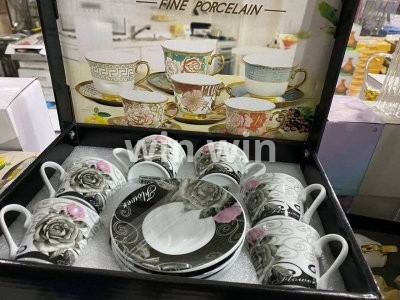 طقم قهوه ١٢ ق بورسلين