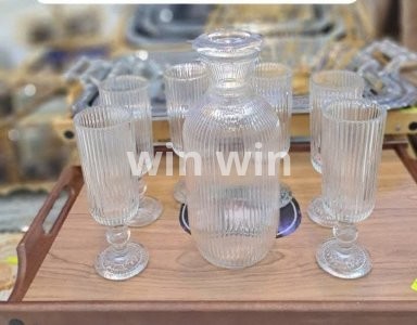 طقم شربات ترند ٧ق وقاروره كريستال