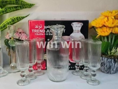 طقم شربات ترند ٧ق وقاروره كريستال
